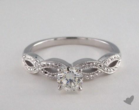 18K White Gold Vintage Setting