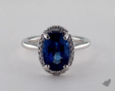 14K White Gold Halo Setting