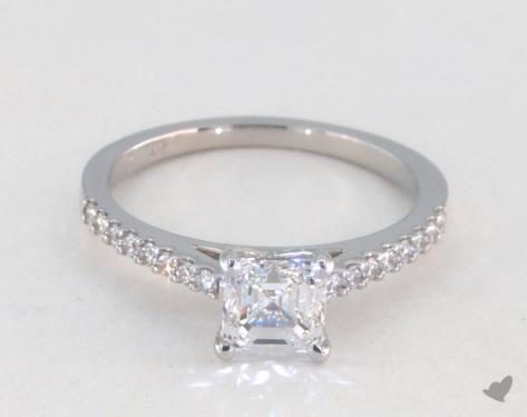 14K White Gold Pave DYO ER Setting