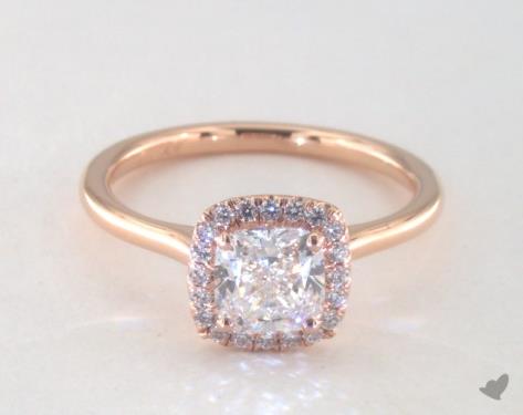 14K Rose Gold Halo Setting