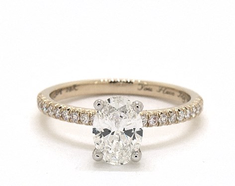 14K Yellow Gold Pave DYO ER Setting