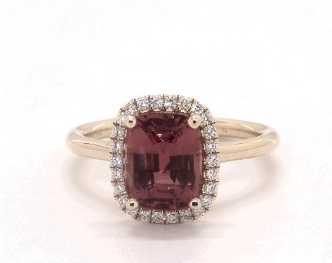 14K Yellow Gold Halo Setting