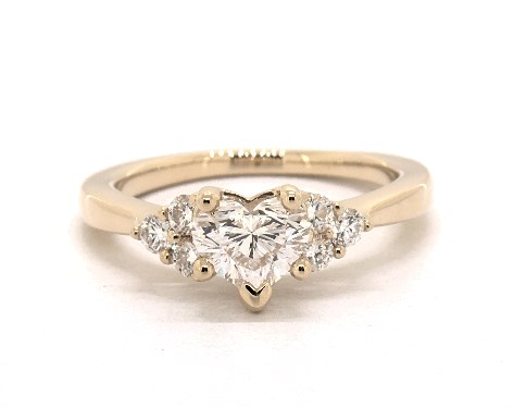 18K Yellow Gold Side stones Setting