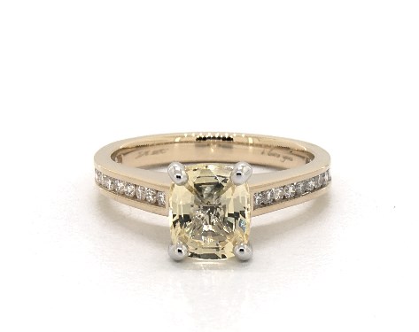 18K Yellow Gold Channel Set Setting