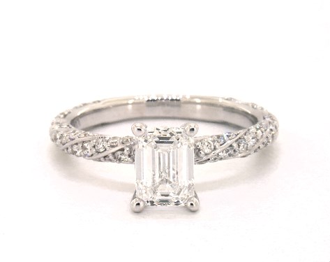 14K White Gold Pave Setting
