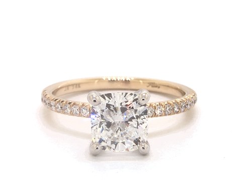 14K Yellow Gold Pave DYO ER Setting