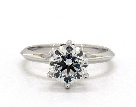14K White Gold Solitaire Setting