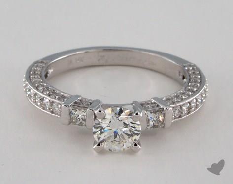 14K White Gold Pave Setting