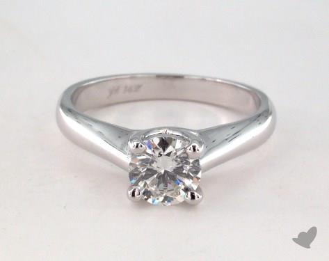 14K White Gold Solitaire DYO ER Setting