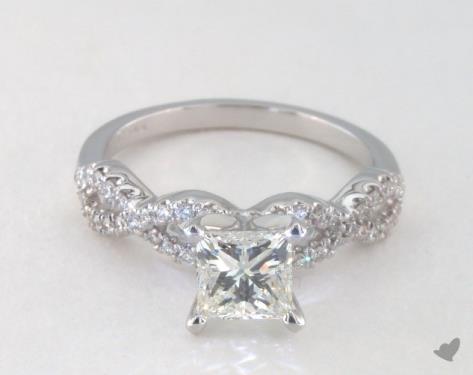 14K White Gold Pave Setting