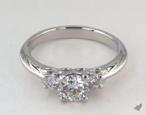 Platinum Three Stone Setting