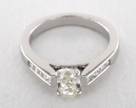 14K White Gold Channel Set Setting