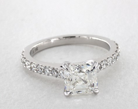 14K White Gold Pave Setting
