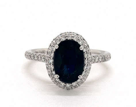 14K White Gold Halo Setting