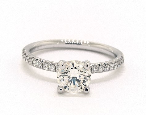14K White Gold Pave Setting