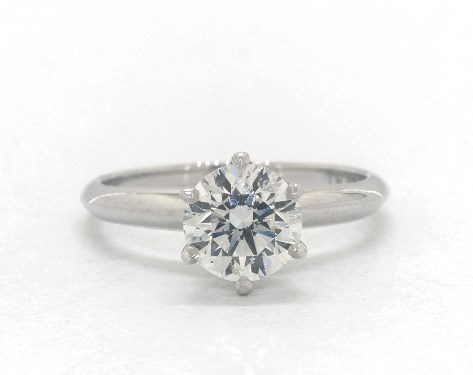 14K White Gold Solitaire DYO ER Setting