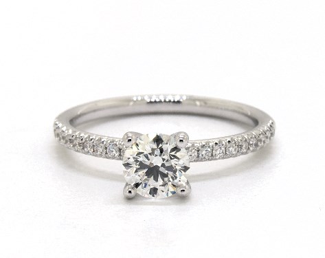 14K White Gold Pave Setting