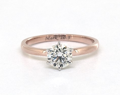 14K Rose Gold Solitaire Setting
