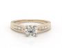 14K Yellow Gold Bow-Tie Channel Set Diamond Engagement Ring