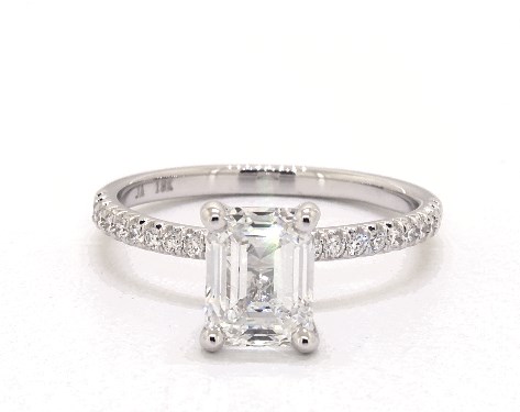 18K White Gold Pave DYO ER Setting