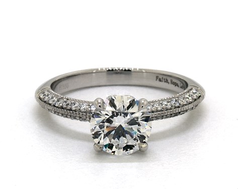 Platinum Pave DYO ER Setting