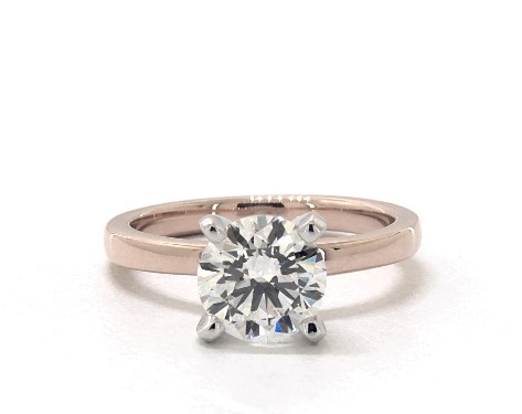 14K Rose Gold Solitaire Setting