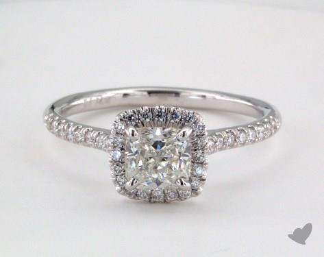 14K White Gold Halo Setting
