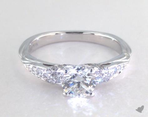 14K White Gold Pave DYO ER Setting