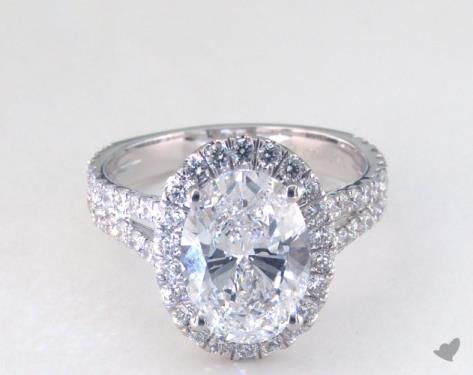 18K White Gold Halo Setting