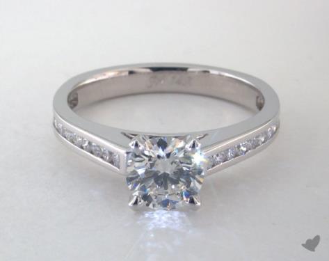 14K White Gold Channel Set Setting