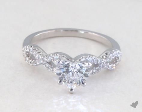 14K White Gold Pave Setting