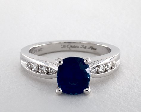 14K White Gold Channel Set Setting