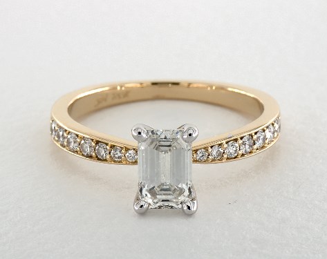 18K Yellow Gold Pave Setting