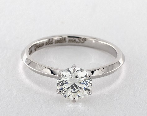 14K White Gold Solitaire DYO ER Setting
