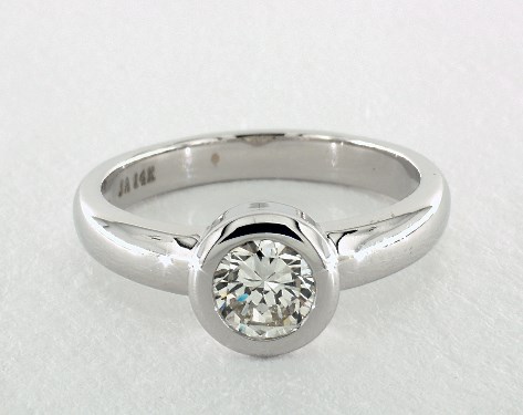 14K White Gold Solitaire DYO ER Setting