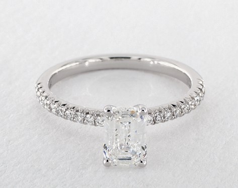 14K White Gold Pave Setting