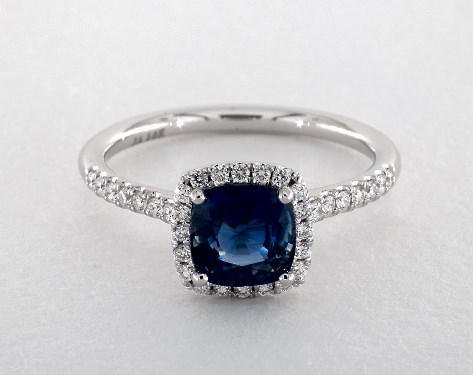 14K White Gold Halo Setting