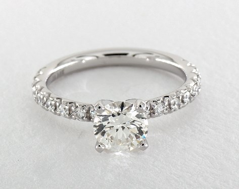 14K White Gold Pave Setting