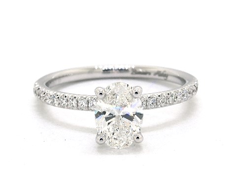 14K White Gold Pave DYO ER Setting