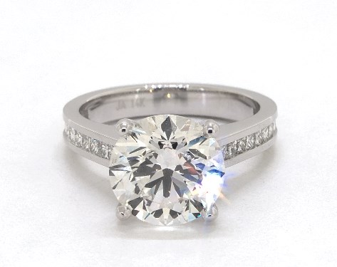 14K White Gold Channel Set Setting