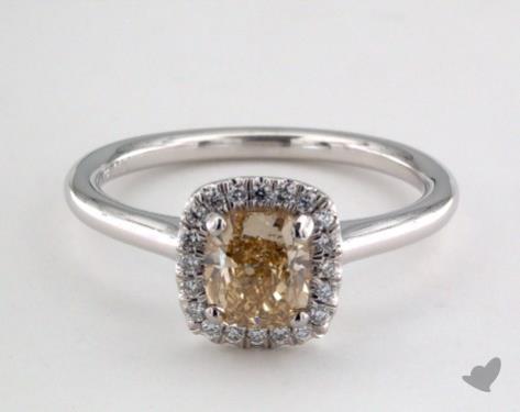 14K White Gold Halo Setting