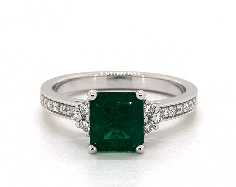 18K White Gold Side stones Setting