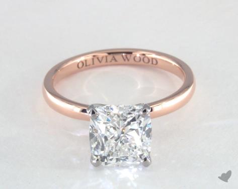 14K Rose Gold Solitaire Setting