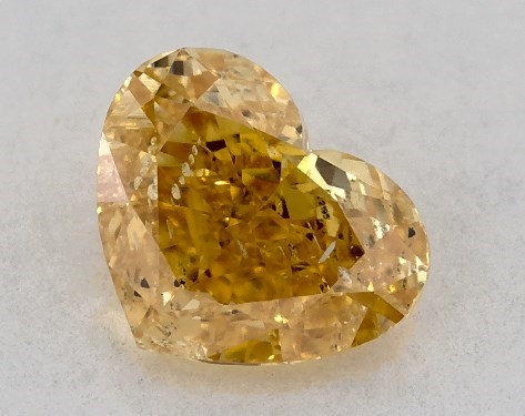 0.31 Carat Orange I1  heart diamond