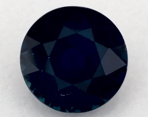 2.16 carat Round Natural Blue Sapphire Cathedral Star Engagement Ring