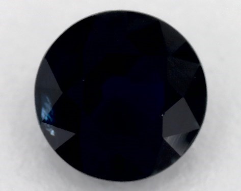 2.02 carat Round Natural Blue Sapphire Three Stone Decorative Bridge Engagement Ring