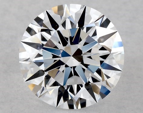 This Lab-Grown diamond 1.07 carat round F color VS2 clarity has Ideal proportions and a diamond grading report from IGI