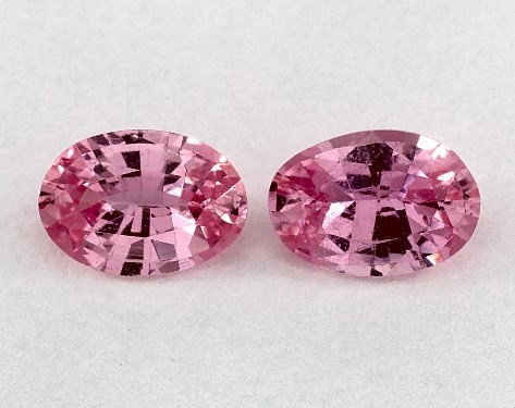  0.94 Carat Pink Sapphire   Oval Gemstone Pairs