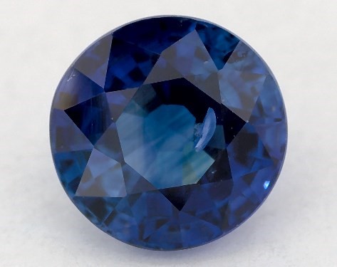 2.20 carat Round Natural Blue Sapphire Cathedral Star Engagement Ring