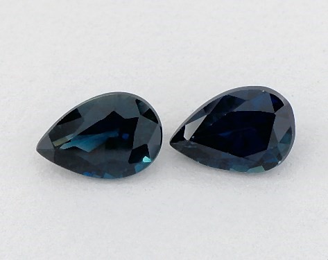  1.10 Carat Blue Sapphire   Pear Gemstone Pairs